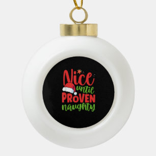 Boule En Céramique Joyeux Noël jusqu'à preuve du contraire