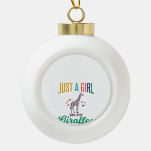 Boule En Céramique Juste une fille qui aime les girafes vintage vecte