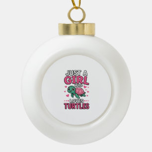 Boule En Céramique Juste une fille qui aime les tortues Vecteur de to