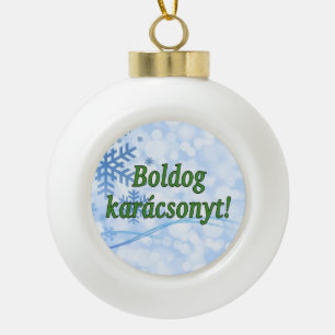 Boule En Céramique Karácsonyt de Boldog ! Joyeux Noël dans le gf