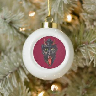 Boule En Céramique Krampus Vintage