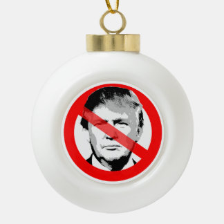 Boule En Céramique L'anti-Trump a traversé la face