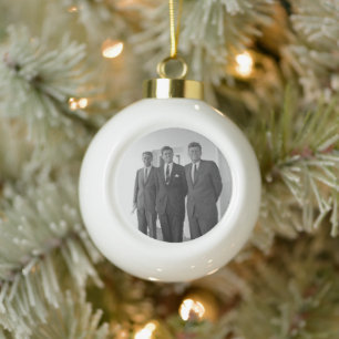 Boule En Céramique Le président américain John Kennedy et ses frères,
