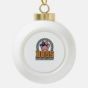Boule En Céramique Les chiens me rendent heureux Chemise vintage à pa