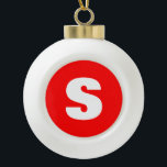 Boule En Céramique Lettre initiale Monogramme Style moderne Rouge Bla<br><div class="desc">Voulez-vous posséder un produit avec les initiales de votre nom? Il est très simple,  esthétique et attrayant.</div>
