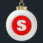 Boule En Céramique Lettre initiale Monogramme Style moderne Rouge Bla<br><div class="desc">Voulez-vous posséder un produit avec les initiales de votre nom? Il est très simple,  esthétique et attrayant.</div>