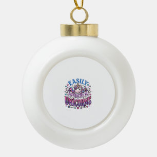 Boule En Céramique Licorne Facilement Distraite par la Publicité de L