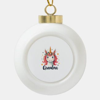Boule En Céramique Licorne Fleurie Couronne Magique Mignonne Mamie Vi