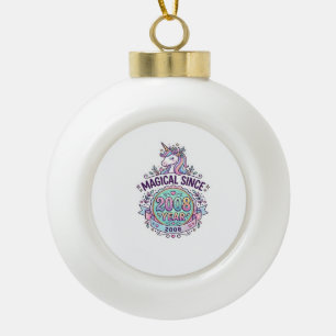 Boule En Céramique Licorne Magique Depuis Année Graphisme Zazzle D