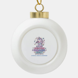 Boule En Céramique Licorne Nuit Karaoke Gras Typographie Produit Grap