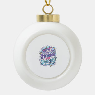 Boule En Céramique Licorne Tempétueux mais Étincelant Rétro Style Cad