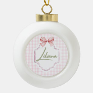 Boule En Céramique Liliana personnalisée Baby Girl Nursery Bow&En vic