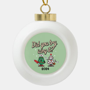 Boule En Céramique L'Infirmière De L'Arbre A-T-Elle Essayé De Le Glac