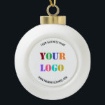 Boule En Céramique Logo Personnalisé Promotionnel Business<br><div class="desc">Logo personnalisé et texte promotionnel Entreprise personnalisée - Ajouter votre logo / image et texte / information - Redimensionner et déplacer des éléments avec outil de personnalisation. Choisissez / ajoutez votre couleur arrière - plan préférée !</div>