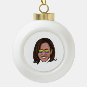 Boule En Céramique Lunettes de soleil Kamala Harris Rainbow