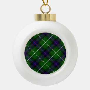 Boule En Céramique MacDonald tartan bleu vert plaid
