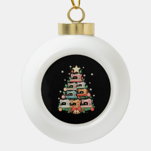 Boule En Céramique Machine à coudre Arbre de Noël Point Tricot Coutur
