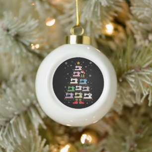 Boule En Céramique Machine à coudre de Noël Guirlandes de l'arbre Bas