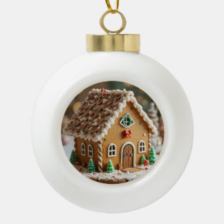 Boule En Céramique Magie des Fêtes dans un Chalet Sucré
