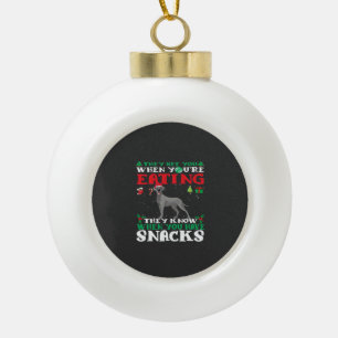 Boule En Céramique Magnifique T-shirt classique pour Noël pour Danois