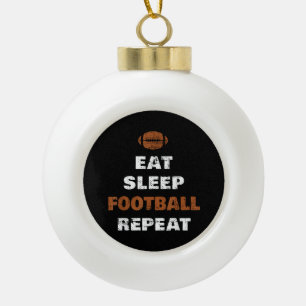 Boule En Céramique Mangez Sleep Football Répéter Love Football Vintag