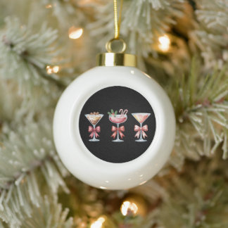Boule En Céramique Martini d'espresso de Noël Bonhomme de neige Vacan