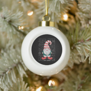 Boule En Céramique Math Gnome Groupe de jumelage de famille Noël