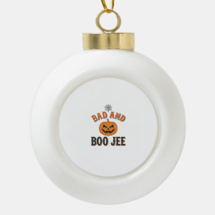 Boule En Céramique Mauvais et Boo Jee Halloween Citrouille Graphique_