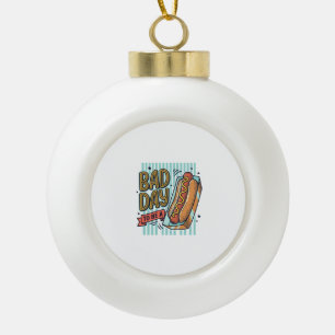 Boule En Céramique Mauvaise Journée Hot Dog Retro Vector Conception d