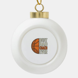 Boule En Céramique Meilleur Coach Papa Ever Basket Vintage Vector Des