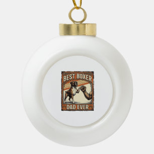 Boule En Céramique Meilleur Papa Boxer Vintage Papa Chien