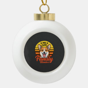 Boule En Céramique Membre de la famille Corgi adorable amateur de chi