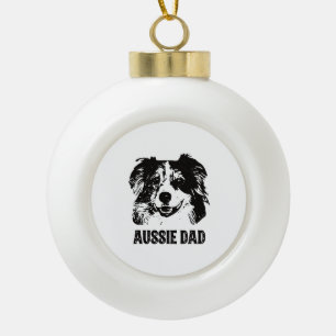 Boule En Céramique Mens Aussie Papa - Australian Shepherd Chien Papa
