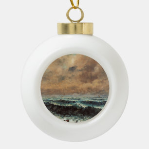 Boule En Céramique Mer d'automne - Gustave Courbet