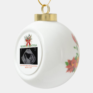 Boule En Céramique Merry Christmas Pregnancy Ultrasound Photo Grandma