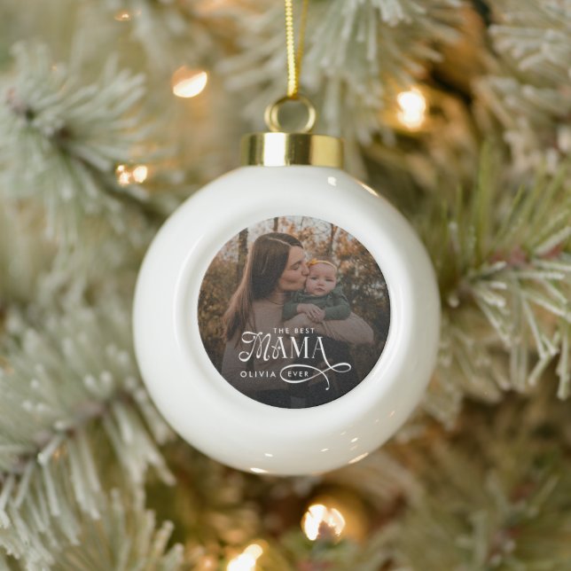 Boule En Céramique Modern Best Mama Ever Photo Mothers Day Gifts (Arbre)