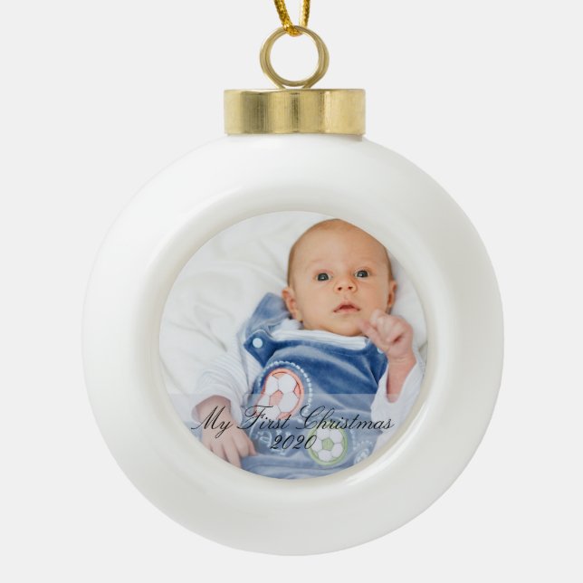 Boule En Céramique Mon premier bébé de Noël (Devant)