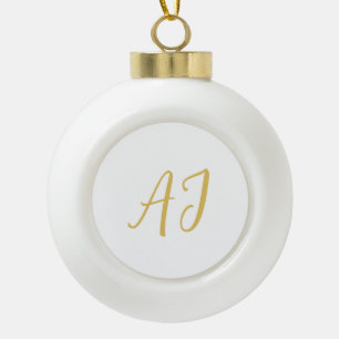 Boule En Céramique Monogramme de couleur or professionnel classique i