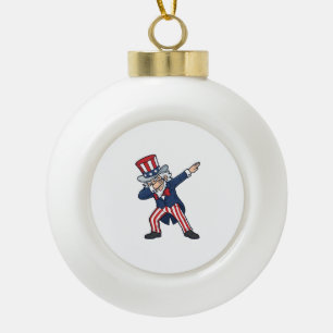 Boule En Céramique Monsieur patriotique Dabbing Design vectoriel vint