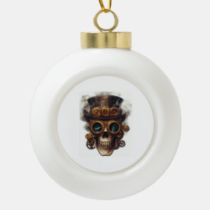 Boule En Céramique Moteur de crâne Steampunk
