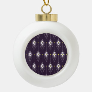 Boule En Céramique Motif de lustre Ikat : Conception Vintage de texti