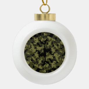 Boule En Céramique Motif de style militaire camouflage