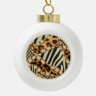 Boule En Céramique Motif sans couture Leopard Poster de animal