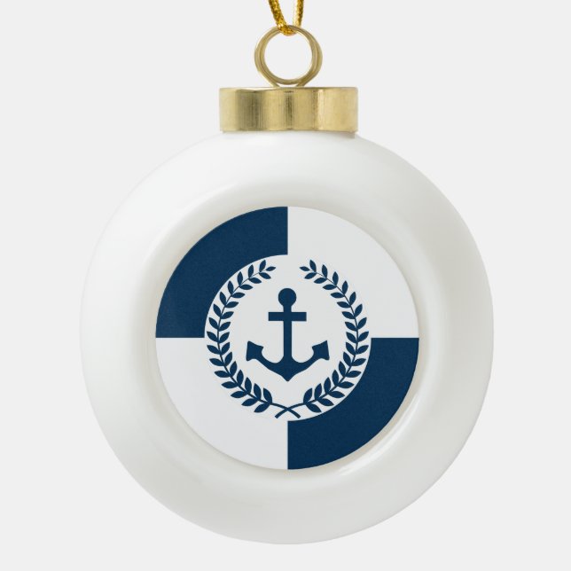 Boule En Céramique Nautical themed design (Devant)