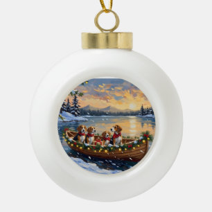 Boule En Céramique Noël Bateau Beagle Fêtes