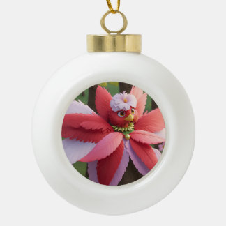 Boule En Céramique Noël du cardinal Bee