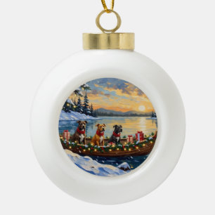 Boule En Céramique Noël en bateau de Pitbull