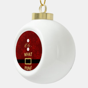 Boule En Céramique Noël Père Noël Suit Oh Quel Script Amusant