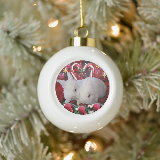 Boule En Céramique Noël pour Bunnies (Arbre)