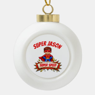 Boule En Céramique Nom et super-pouvoir de super-héros personnalisés 